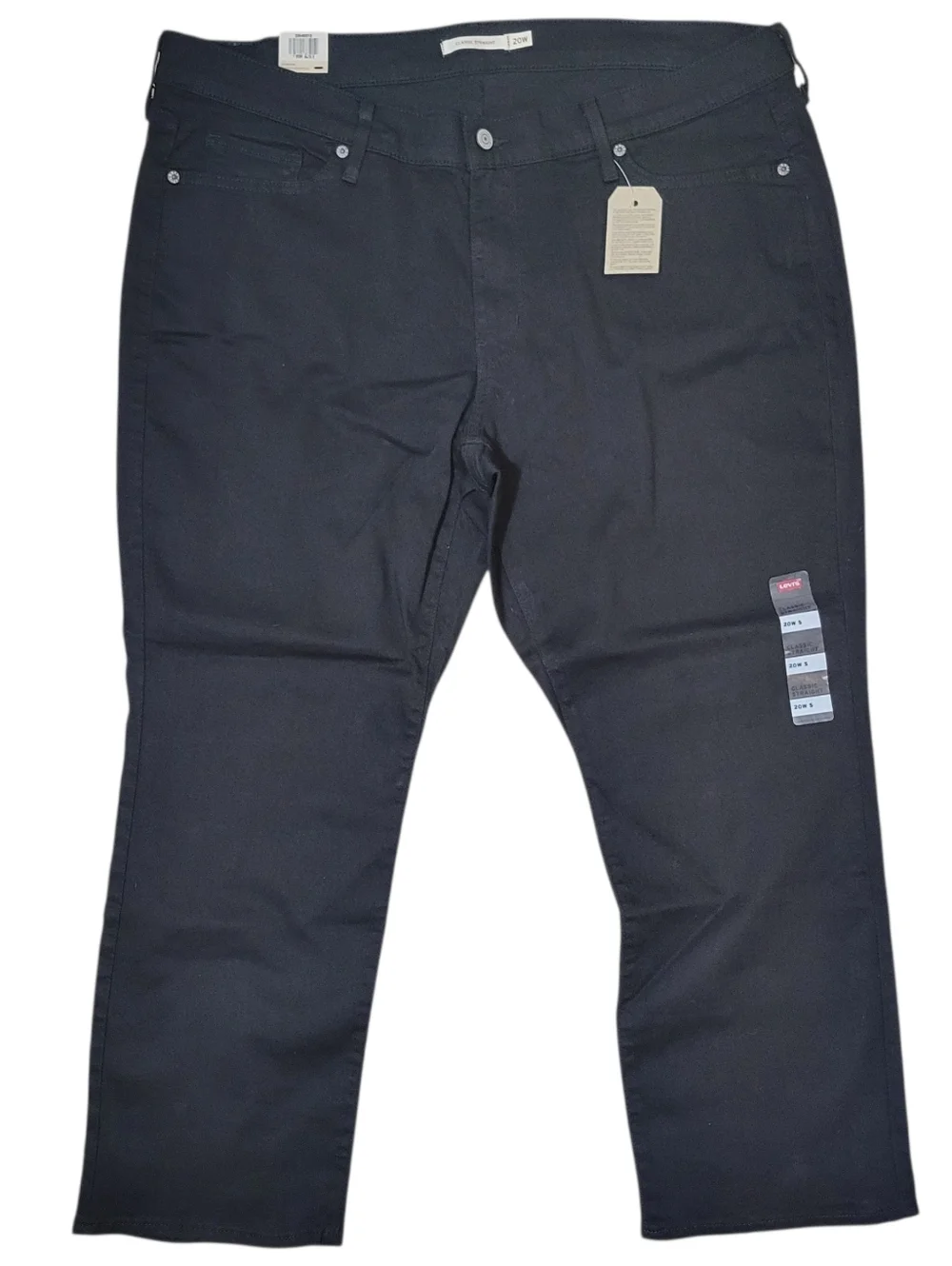 NWT Levi's Black Classic Straight Women's Jeans Plus Size 20W Short - Picture 7 of 14